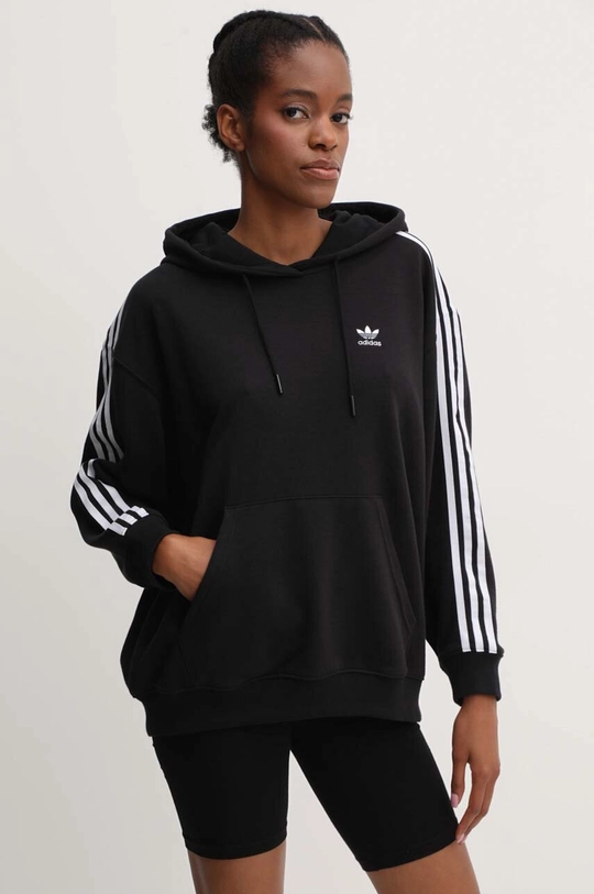 Кофта adidas Originals 3-Stripes Hoodie чёрный