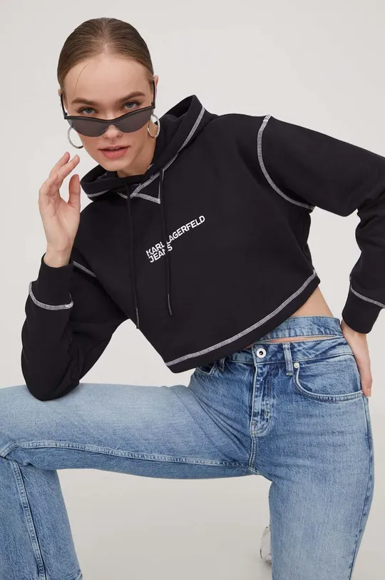 crna Dukserica Karl Lagerfeld Jeans Ženski