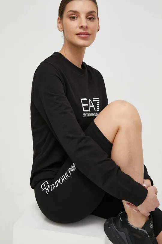 μαύρο Μπλούζα EA7 Emporio Armani Γυναικεία