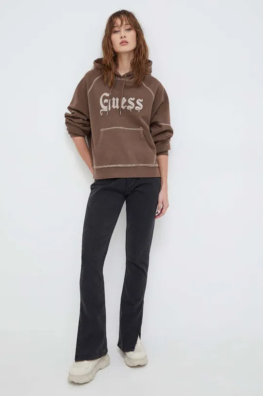 Guess Originals bluza brązowy