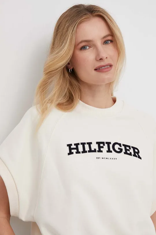 bež Pamučna dukserica Tommy Hilfiger Ženski