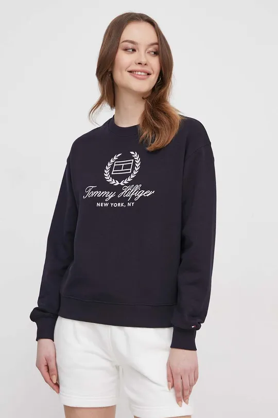 granatowy Tommy Hilfiger bluza bawełniana