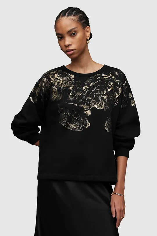 μαύρο Βαμβακερή μπλούζα AllSaints Ondre Γυναικεία