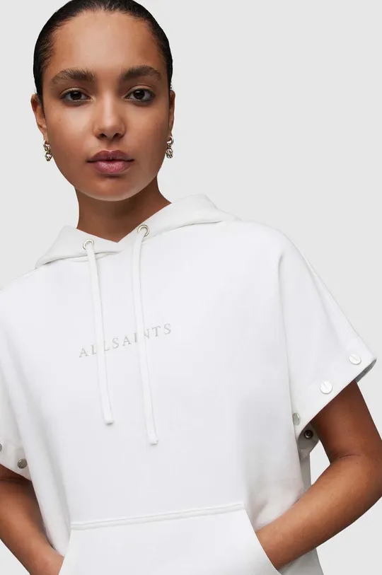 Βαμβακερή μπλούζα AllSaints Amphie λευκό