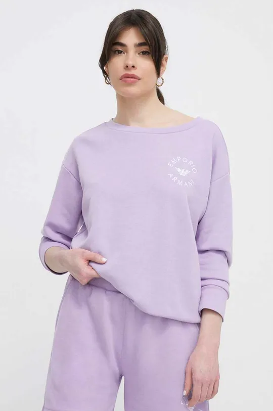 fioletowy Emporio Armani Underwear bluza plażowa Damski