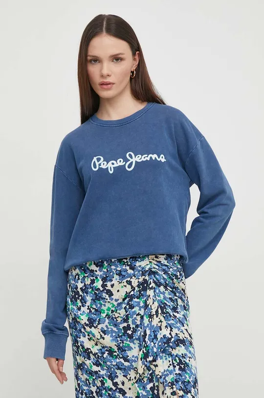 modra Pulover Pepe Jeans Ženski