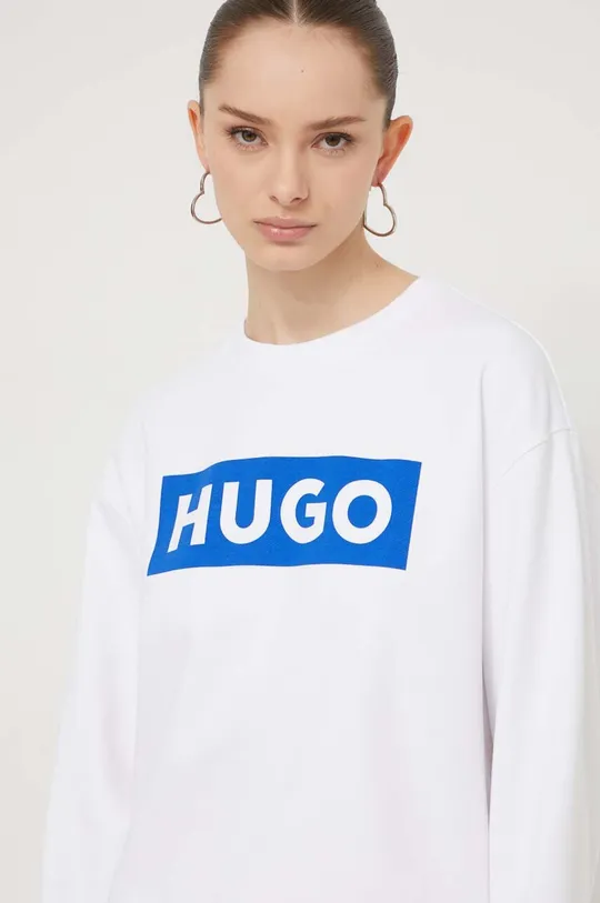 bijela Pamučna dukserica Hugo Blue