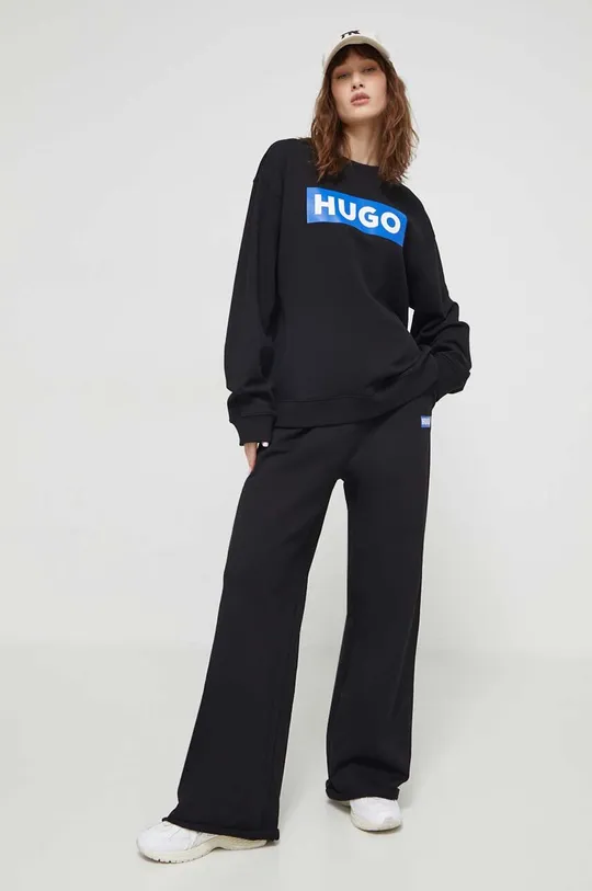 Хлопковая кофта Hugo Blue чёрный