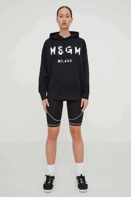 črna Bombažen pulover MSGM Ženski