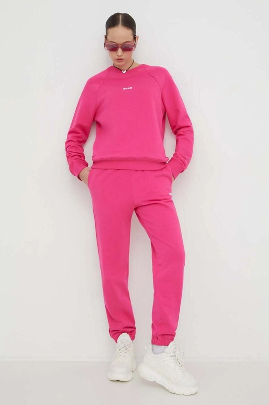 MSGM felpa in cotone rosa