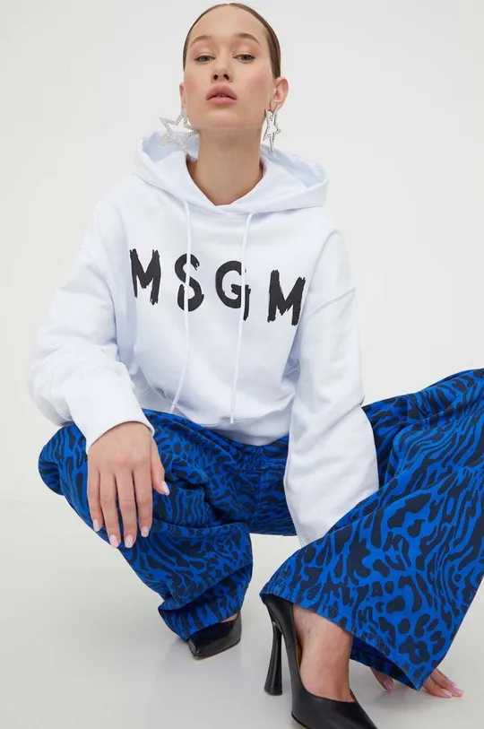 bela Bombažen pulover MSGM Ženski