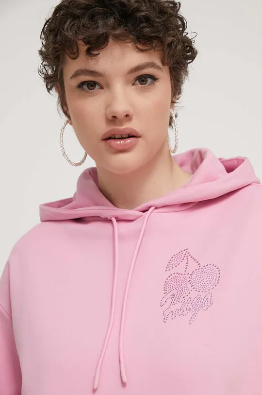 roza Bombažen pulover HUGO