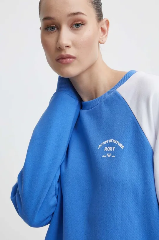 modra Bombažen pulover Roxy Essential Energy