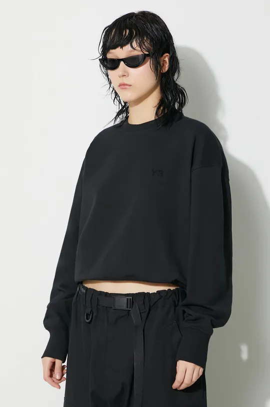 Y-3 sweatshirt French Terry Crew Sweat Main: 80% Cotton, 20% Recycled polyester Rib-knit waistband: 96% Cotton, 4% Elastane