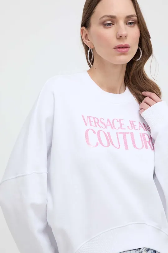 biały Versace Jeans Couture bluza bawełniana