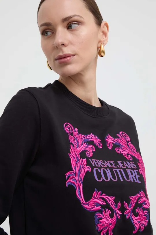 črna Bombažen pulover Versace Jeans Couture