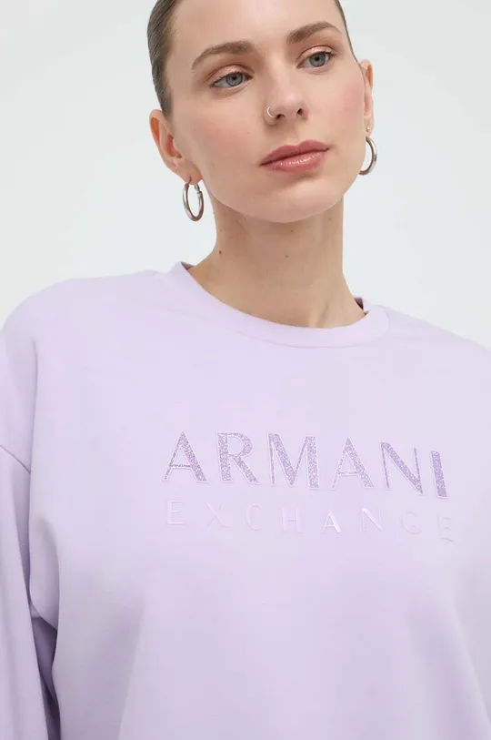 fioletowy Armani Exchange bluza