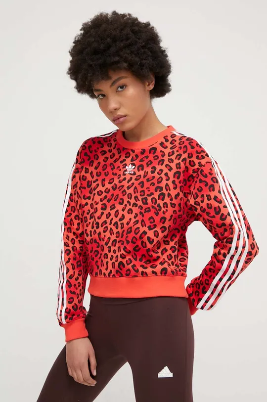 κόκκινο Βαμβακερή μπλούζα adidas Originals ZNE 0 Γυναικεία