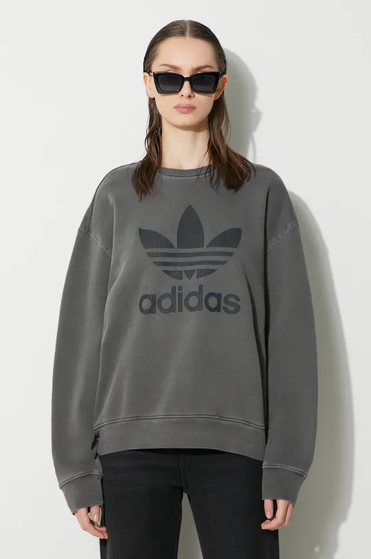 gray adidas Originals cotton sweatshirt Women’s