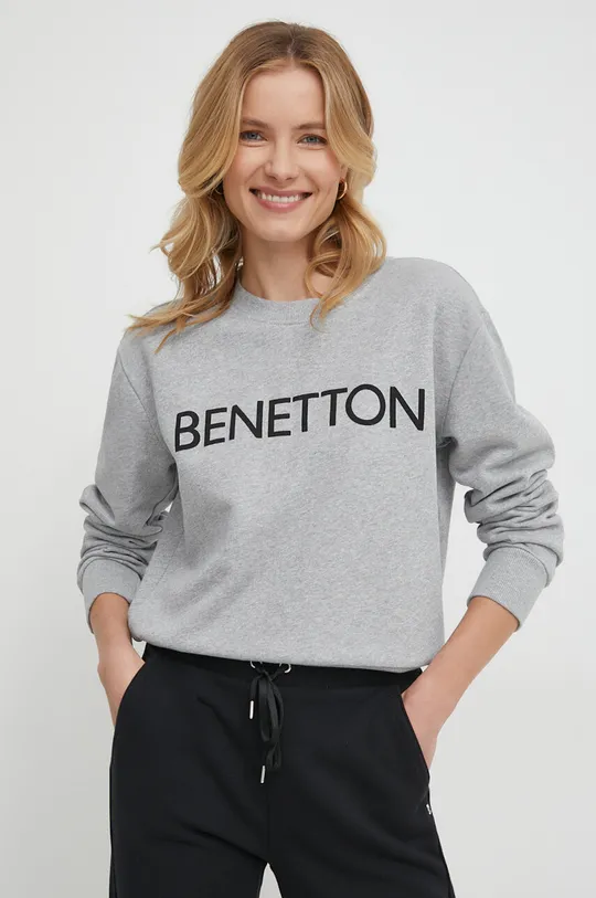 siva Bombažen pulover United Colors of Benetton Ženski