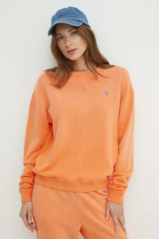 arancione Polo Ralph Lauren felpa in cotone Donna