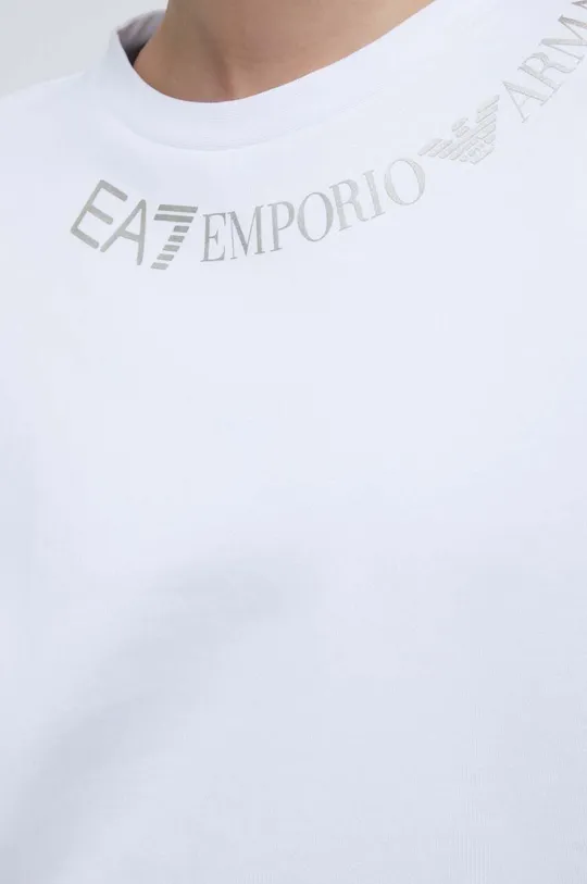Βαμβακερή μπλούζα EA7 Emporio Armani Γυναικεία