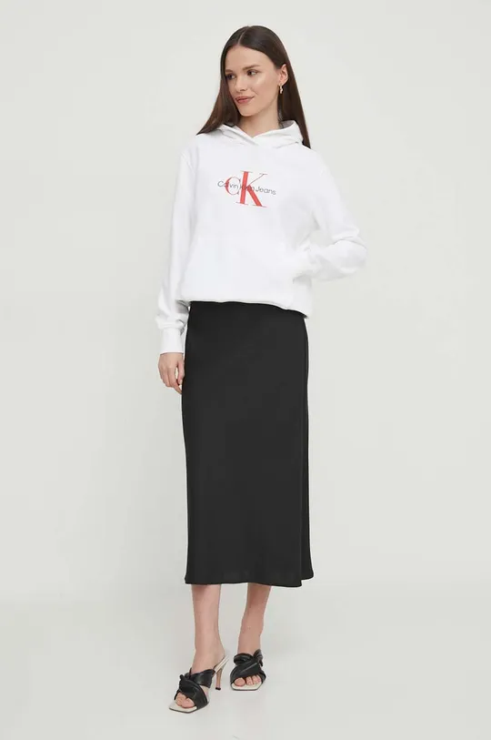 Calvin Klein Jeans pamut melegítőfelső fehér