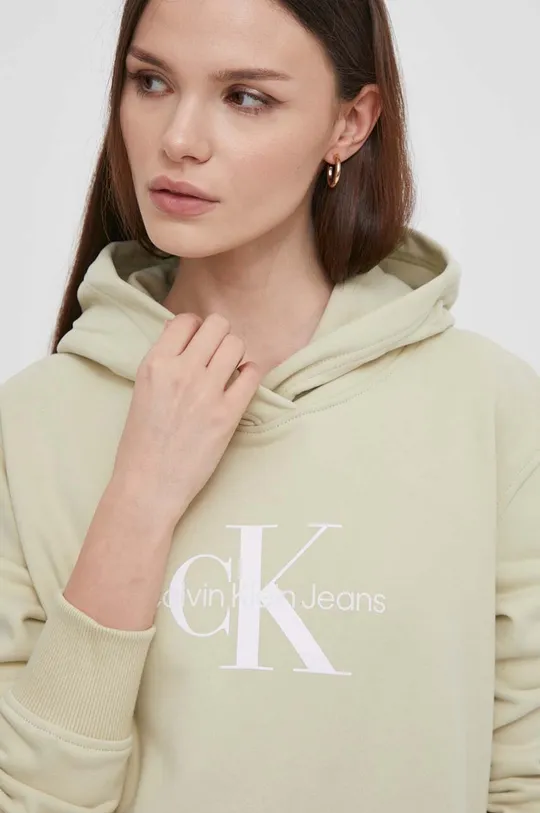 зелений Бавовняна кофта Calvin Klein Jeans