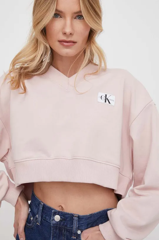 roza Pulover Calvin Klein Jeans Ženski