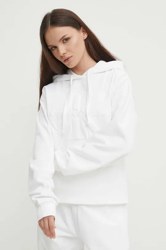 bela Pulover Calvin Klein Jeans Ženski