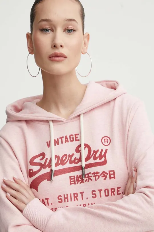 różowy Superdry bluza