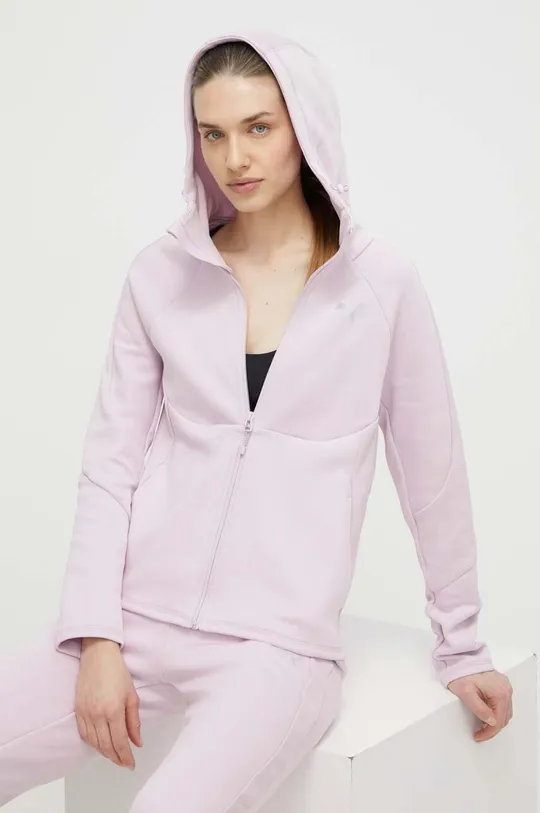 rózsaszín Puma edzős pulóver EVOSTRIPE Női