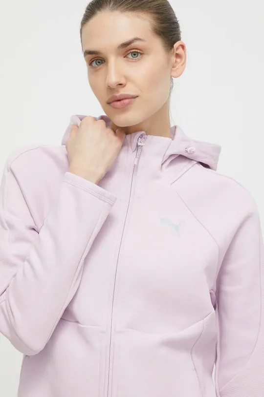 rózsaszín Puma edzős pulóver EVOSTRIPE