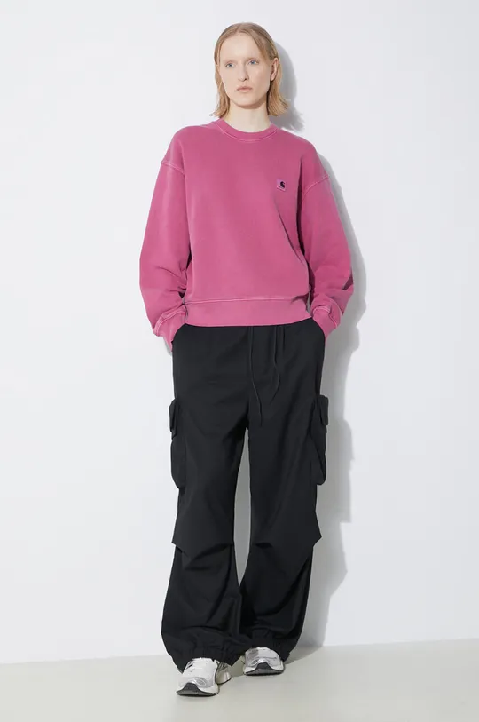 Carhartt WIP cotton sweatshirt Nelson pink