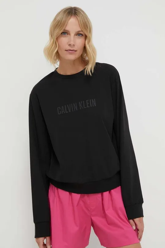 fekete Calvin Klein Underwear hosszú ujjú otthoni viseletre Női