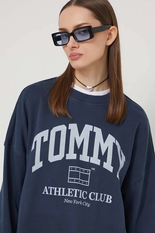 σκούρο μπλε Βαμβακερή μπλούζα Tommy Jeans Γυναικεία
