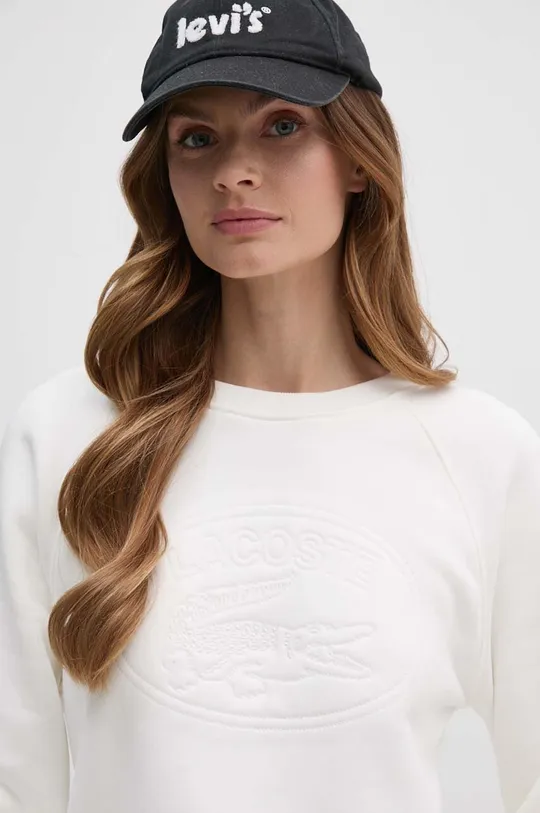 λευκό Βαμβακερή μπλούζα Lacoste