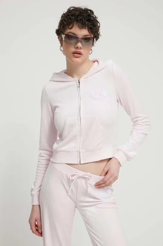 rosa Juicy Couture felpa in velluto Donna