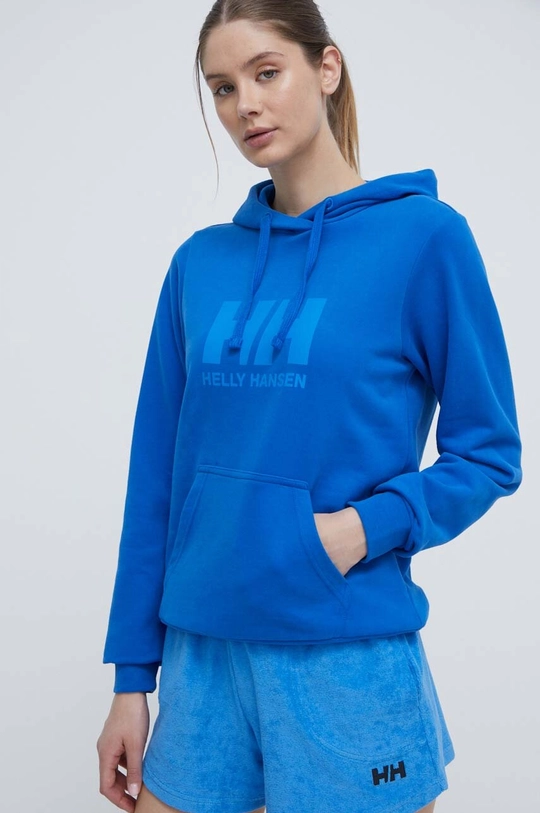 modrá Bavlnená mikina Helly Hansen