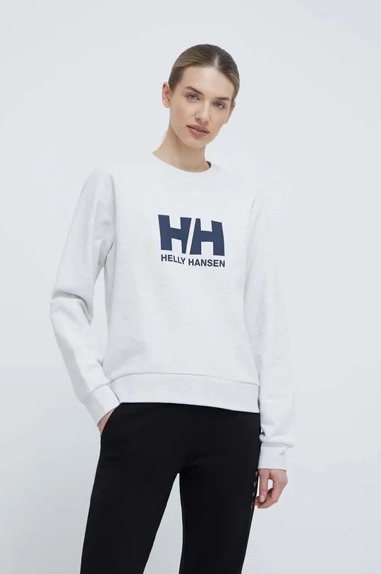 γκρί Βαμβακερή μπλούζα Helly Hansen Γυναικεία