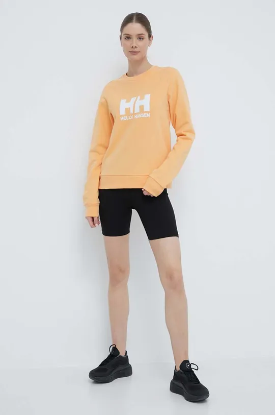 Хлопковая кофта Helly Hansen жёлтый