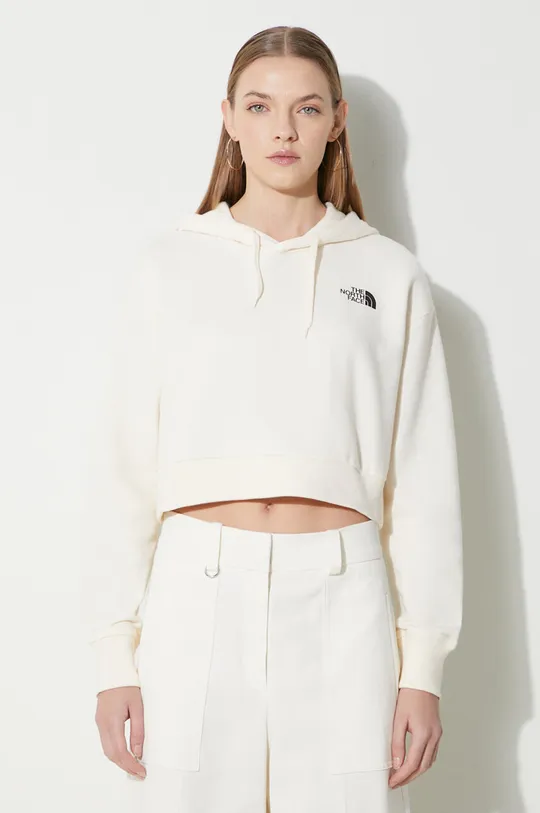 beige The North Face cotton sweatshirt W Trend Crop Hoodie Women’s