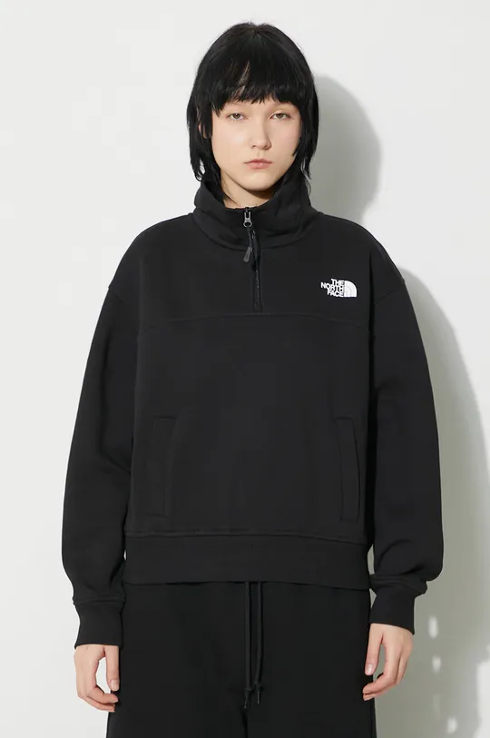 black The North Face sweatshirt W Essential Qz Crew Women’s