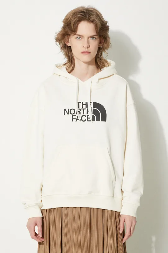 μπεζ Βαμβακερή μπλούζα The North Face W Light Drew Peak Hoodie Γυναικεία