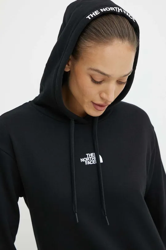 fekete The North Face pamut melegítőfelső