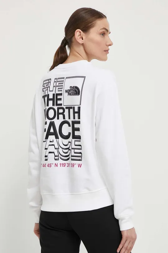 bela Bombažen pulover The North Face Ženski
