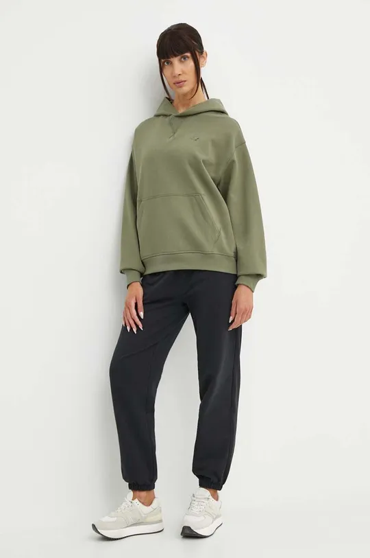 zelena Bombažen pulover New Balance Ženski