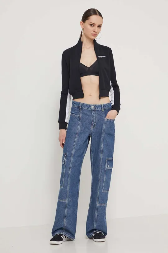 Karl Lagerfeld Jeans felső fekete