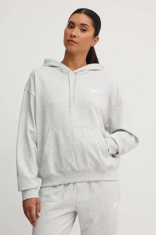 gray New Balance sweatshirt French Terry Small Logo Hoodie Women’s