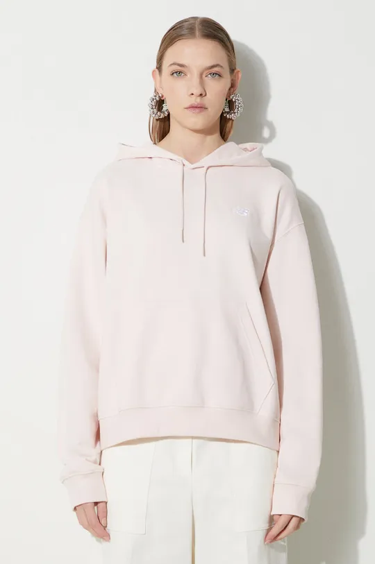 pink New Balance sweatshirt French Terry Small Logo Hoodie Women’s